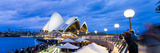 Sydney Opera House, UNESCO World Heritage Site, and People at Opera Bar at Night, Sydney, Australia Photographic Print by Matthew Williams-Ellis