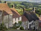 Gold Hill, and View over Blackmore Vale, Shaftesbury, Dorset, England, United Kingdom, Europe Photographic Print by Neale Clarke
