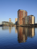 Modern Apartments and Mediacity Uk Complex, Salford Quays, Manchester, Greater Manchester, England Photographic Print by Chris Hepburn