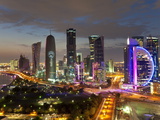 New Skyline of the West Bay Central Financial District, Doha, Qatar, Middle East Photographic Print by Gavin Hellier