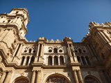 Malaga Cathedral Low Angle View, Malaga, Andalusia, Spain, Europe Photographic Print by Ian Egner