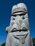 Traditional Wood Carving at the Ile Des Pins, New Caledonia, Melanesia, South Pacific, Pacific Photographie par Michael Runkel