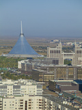 City Center, Towards Kazmunaigas Building, and Khan Shatyr Entertainment Center, Astana, Kazakhstan Photographic Print by Jane Sweeney