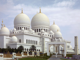 Sheikh Zayed Mosque, Abu Dhabi, United Arab Emirates, Middle East Photographic Print by Angelo Cavalli