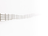 Wooden Fence Disappearing into Snow, Peak District National Park, Derbyshire, England, UK, Europe Photographic Print by Ian Egner