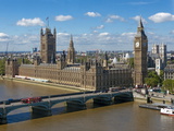 Buses Crossing Westminster Bridge by Houses of Parliament, London, England, United Kingdom, Europe Fotografie-Druck von Walter Rawlings