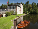 Skaly Mill with Pond and Boat, Slatinany, Pardubicko, Czech Republic, Europe Photographic Print by Richard Nebesky