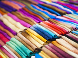 Traditional Silk Scarves of Northern Thailand at the Night Market, Chiang Rai, Thailand Photographic Print by Matthew Williams-Ellis
