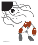 The Trouble with Squid Robots Premium Giclee Print by Paul Cunha