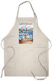 Lake Tahoe, California - Water Skiing Scene Apron Apron