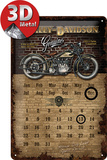Harley-Davidson Brick Wall Kalender Tin Sign