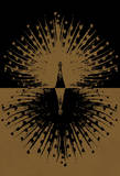 Gold and Black Peacock Print