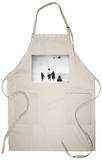 Children Watching Louis Bleriot Flying Plane Photograph - Calais, France Apron Apron