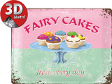 Fairy Cakes Tin Sign