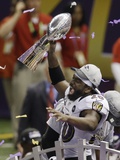 Super Bowl XLVII: Ravens vs 49ers - Ed Reed Photographic Print by Gerald Herbert