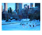 New York City Central Park Winter Ice Premium Giclee Print by Markus Bleichner
