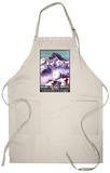 Villars, Switzerland - Naughty Gnomes Making Giant Snowball Apron Apron