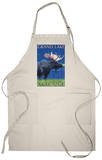 Grand Lake, Colorado - Moose at Night Apron Apron