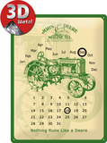 John Deere Kalender Plaque en métal