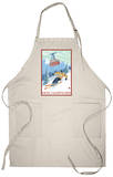 New Hampshire - Skier and Tram Apron Apron