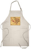 Texas - Panoramic Map Apron Apron