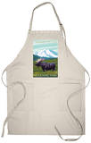 Grand Teton National Park, Wyoming, Moose and Mountains Apron Apron