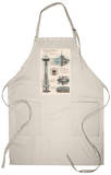 Seattle, WA, Space Needle Technical Drawing Apron Apron