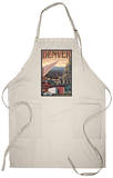 Denver, Colorado - Skyline View Apron Apron