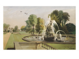 St. George and the Dragon Fountain, Holkham. The Seat of the Right Honourable Earl of Leicester Giclee Print
