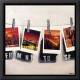 De New York à San Francisco Framed Canvas Transfer par Vincent Gachaga