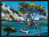Promenade Dans Les Calanques Framed Canvas Print by Roger Keiflin