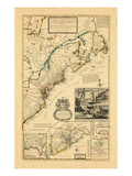 1732, Maryland, New Brunswick, New Jersey, New York, Newfoundland and Labrador, North Carolina Giclee Print