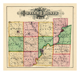 1875, Butler County Map, Ohio, United States Giclee Print