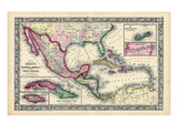 1864, Bahamas, Cuba, Dominican Republic, Honduras, Jamaica, Mexico, Puerto Rico Giclee Print
