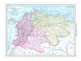 1913, Brazil, Columbia, Ecuador, Venezuela, South America Giclee Print