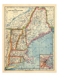 1883, New England 1883, Maine, United States Reproduction procédé giclée
