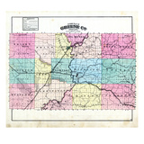 1879, Greene County Outline, Indiana, United States Giclee Print