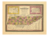 1846, Tennessee Reproduction procédé giclée