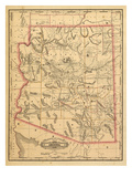 1887, Arizona State Map, United States Giclee Print