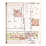 1916, Lengsville, Mt. Forest, Bentley, Linwood and Auburn, Michigan, United States Giclee Print