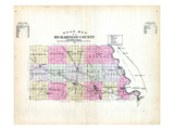 1896, County Road Map, Nebraska, United States Giclee Print