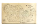 1908, Key West Wall Map from 1829 Maps and Surveys, Florida, United States Giclée-Druck
