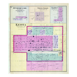1887, McCreery's Addition, Keota, White Pigeon, Baden, Iowa, United States Giclee Print