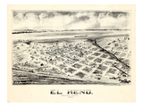 1891, El Reno Bird's Eye View, Oklahoma, United States Giclee Print