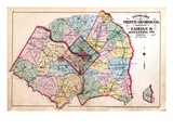 1879, Outline Map - Prince George County, Maryland, Fairfax and Alexandria Counties Virginia, Distr Giclee Print