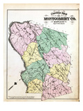 1879, Montgomery County Outline Map, District of Columbia, United States Giclee Print