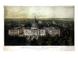 1857, Washington City and Capitol 1857c Bird's Eye View, District of Columbia, United States Giclee Print