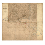 1861, 1865, Washington D.C.Civil War, Lines of Defense Wall Map, District of Columbia Giclee Print