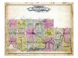1907, County Outline, Oklahoma, United States Giclee Print