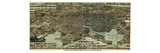 1869, Baltimore Bird's Eye View, Maryland, United States Reproduction procédé giclée